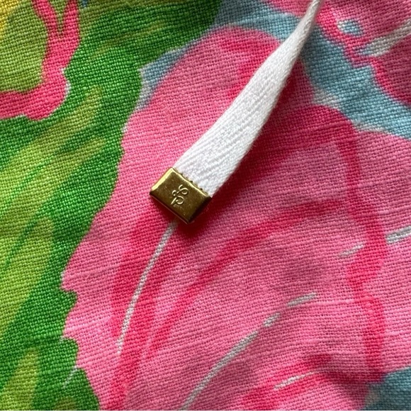 Lilly Pulitzer XS The Beach Pant - 100% Linen - Vibrant Floral Print - Picture 4 of 12